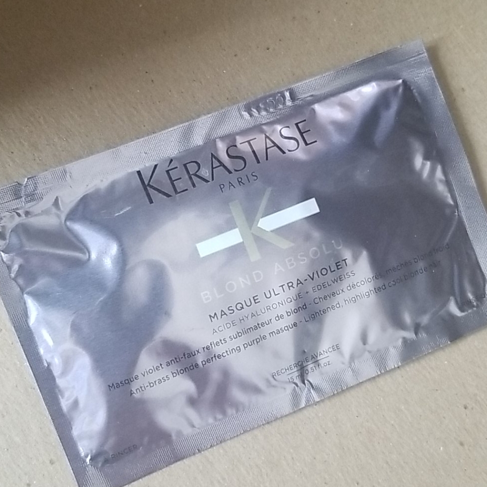 4/25 bundle item. Kérastase Hair Blond Absolu Mask Sample Ultra Violet